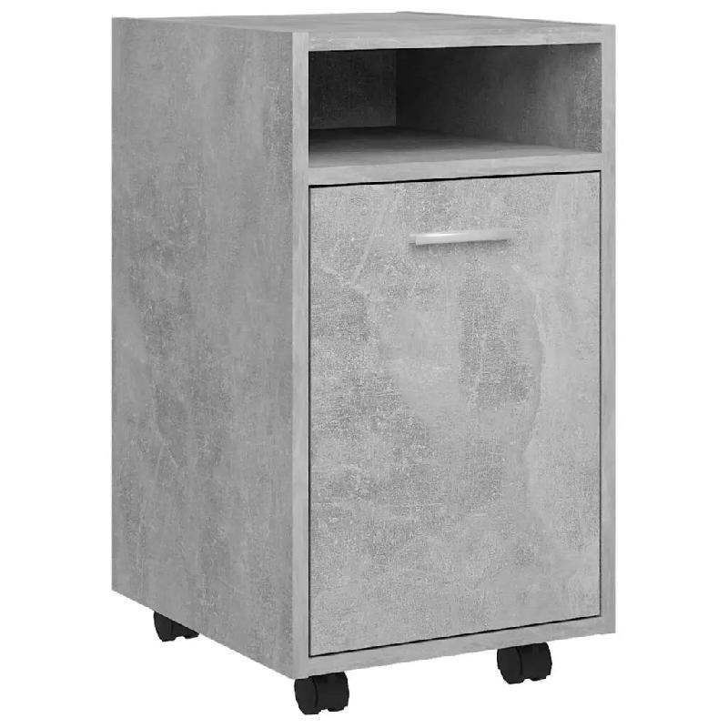 Helloshop26 - Armoire latérale mobile avec étagère 33 x 38 x 60 cm en bois d'ingénierie gris béton 02_0047777 - gris Bois massif 3000234954572_0