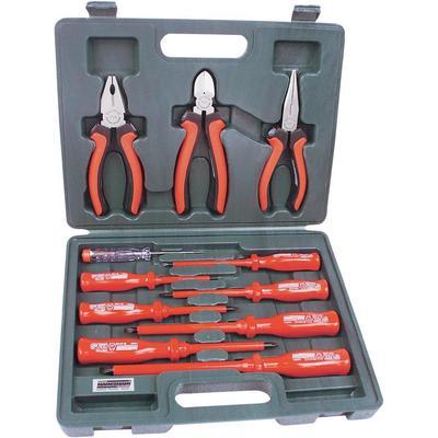 SET D'OUTILS 11 PIÈCES BRÜDER MANNESMANN 11240 POUR ÉLECTRICIEN EN VALISE