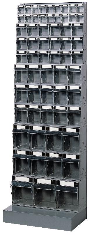 Kit bloc tiroir plastique praticbox 62 tiroirs avec cadre support avec base_0
