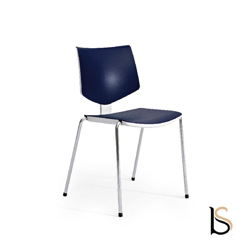 Lot de 2 chaises polyvalentes Loola - Mobel Linea. - Bleu foncé_0