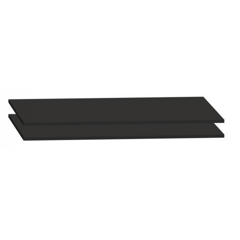 JEU DE 2 TABLETTES NOIRES POUR ARMOIRES MÉTALLIQUES À PORTES COULISSANTES GRAND VOLUME-JUMBO L 120 X P 45 CM