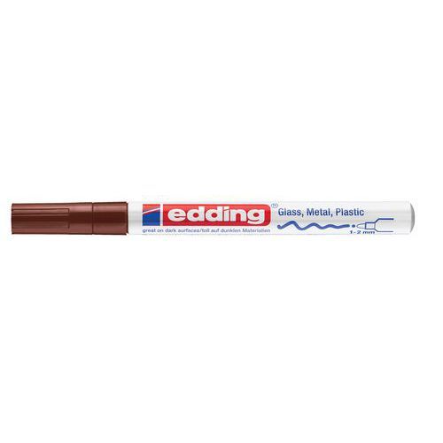 MARQUEUR PEINTURE EDDING 751 - POINTE OGIVE MOYENNE - MARRON - EDDING