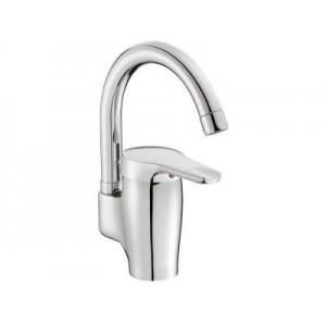 MITIGEUR LAVABO BEC TUBE ORIENTABLE AVEC BONDE CANDIDE JACOB DELAFON