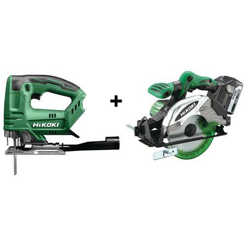 PACK SCIE CIRCULAIRE 18V 5AH Ø165MM + SCIE SAUTEUSE 18V