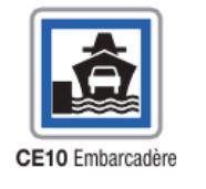 Panneau de signalisation d'indication CE10 - Embarcadère - Formats de 350 à 1500 mm_0
