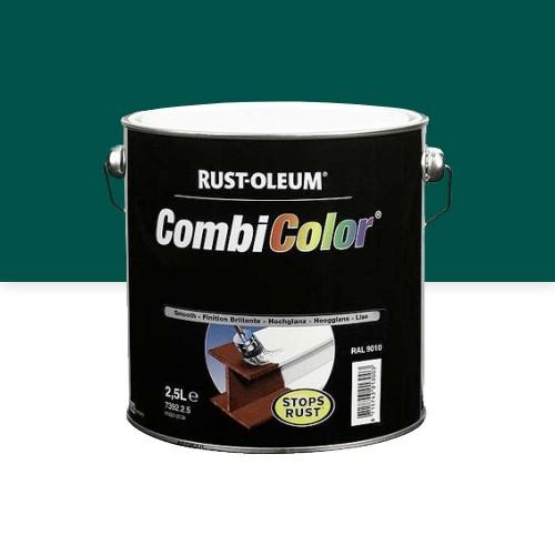 PEINTURE ANTIROUILLE - MÉTAL BRILLANT - 2,5 L - VERT MOUSSE 6005 - COMBICOLOR RUST-OLEUM