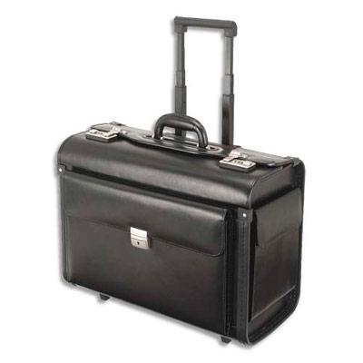 PILOT CASE ALASSIO CLASSIQUE NOIR EN CUIR