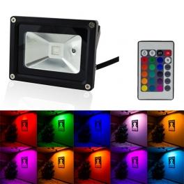 PROJECTEUR LED RGB 10W AVEC TÉLÉCOMMANDE [ÉCLAIRAGE 100W]