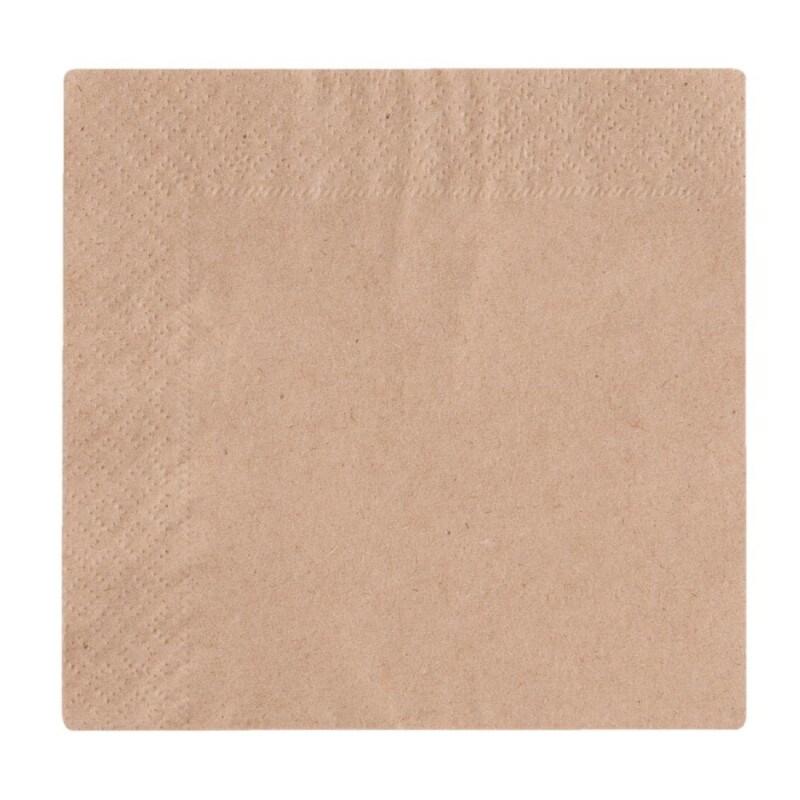 Serviettes cocktail 2 plis compostables 24cm (Lot de 4000) - VEGWARE - 0615402182119_0