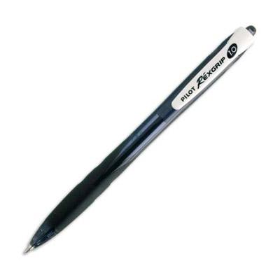 STYLO BILLE PILOT BEGREEN REXGRIP - RETRACTABLE - POINTE MOYENNE - NOIR