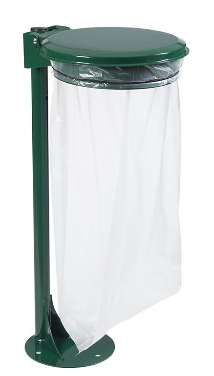 Support sac COLLECMUR EXTREME sur poteau platine - Vert Mousse_0