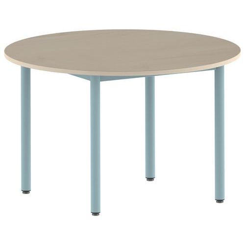 TABLE CARÉLIE RONDE Ø 120 CM FIXE T6 STRAT ÉRABLE LAGON 6027 - MOBIDECOR