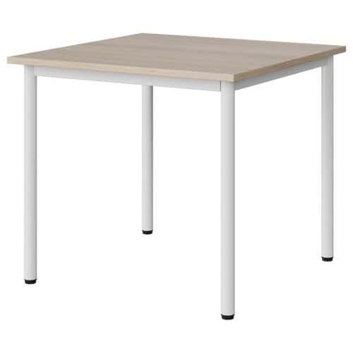 TABLE MALIBU 80X80CM T5 4P STRA ABS ACACIA/BLC 9016