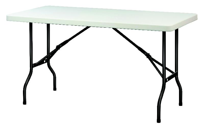 Table pliante en polypropylène - 153x76 cm - ultra légère et robuste_0