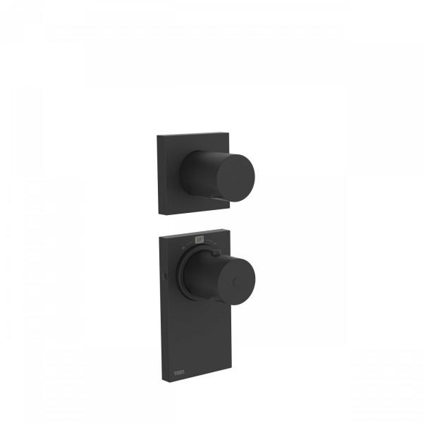 THERMOSTATIQUE À ENCASTRER BLOCK SYSTEM 2 VOIES NOIR MAT - TRES 20635299NM