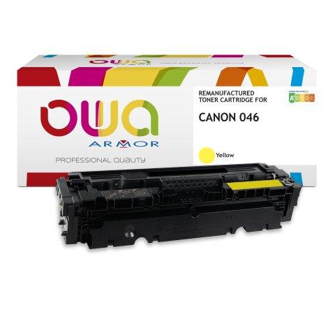 TONER REMANUFACTURÉ OWA - STANDARD - JAUNE - POUR CANON 046Y