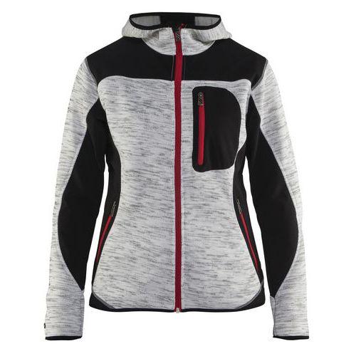 VESTE DE TRAVAIL TRICOTÉE À CAPUCHE FEMME GRIS CHINÉ/NOIR TAILLE XXXL - BLAKLADER