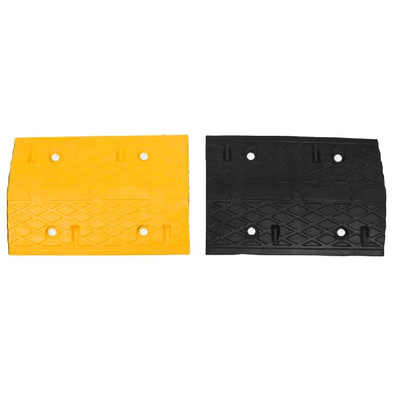 Vidaxl ralentisseur jaune et noir 420x32,5x4 cm caoutchouc 3157048_0