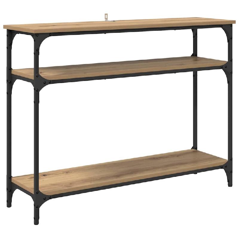 VidaXL Table console avec étagère Chêne artisanal 100 x 29 x 75 cm Modèle Aero Panorama Jardin - 882200_0