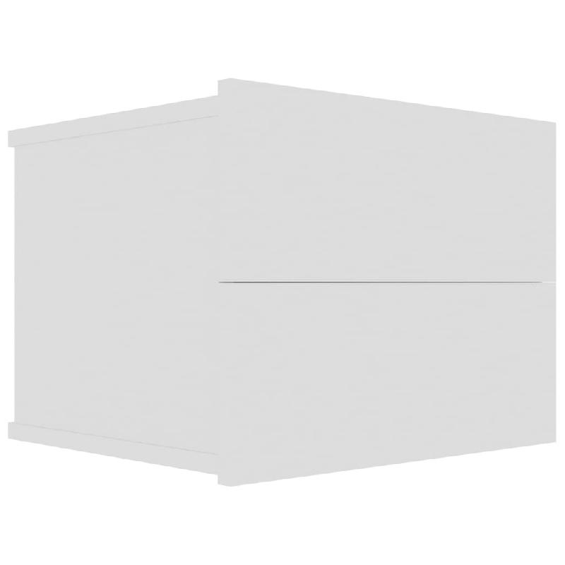 VidaXL Table de chevet Blanc 40x30x30 cm Bois d'ingénierie – Modèle Harmonia - Bois manufacturé 801053_0