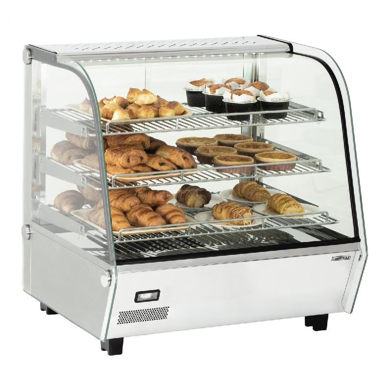 Vitrine chauffante avec éclairage LED - 3 niveaux - 120L - CVC120L | Casselin_0