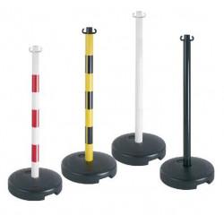 2001 - Poteau de signalisation et balisage PVC à lester sur socle - Lot de 6 - Marque Novap_0