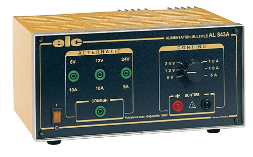 Alimentation stabilisée AC et DC - 6V/12V 10A ou 24V 5A - Protégée contre les surcharges_0