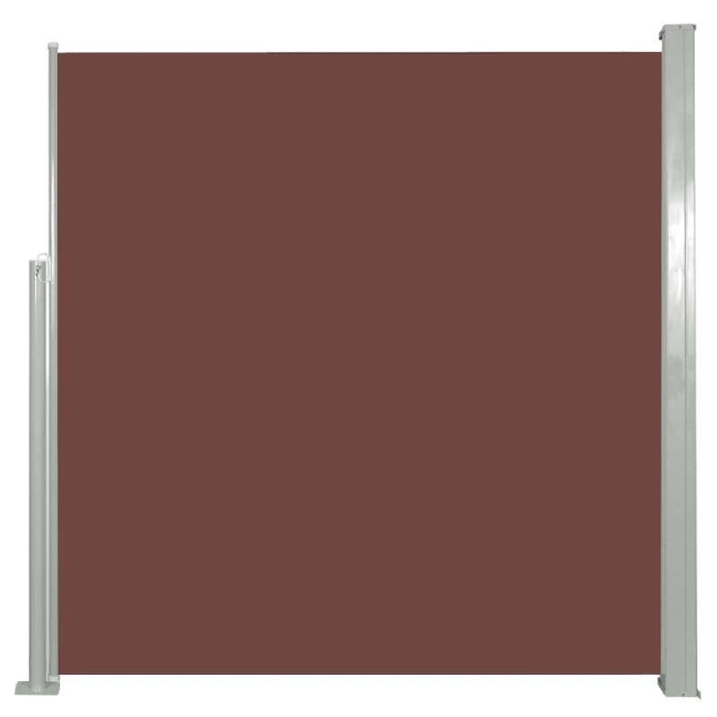 Auvent paravent store brise-vue latéral rétractable pour patio, jardin, terrasse, balcon - Protection visuelle 140 x 300 cm - Marron - Modèle 02_0007090_0
