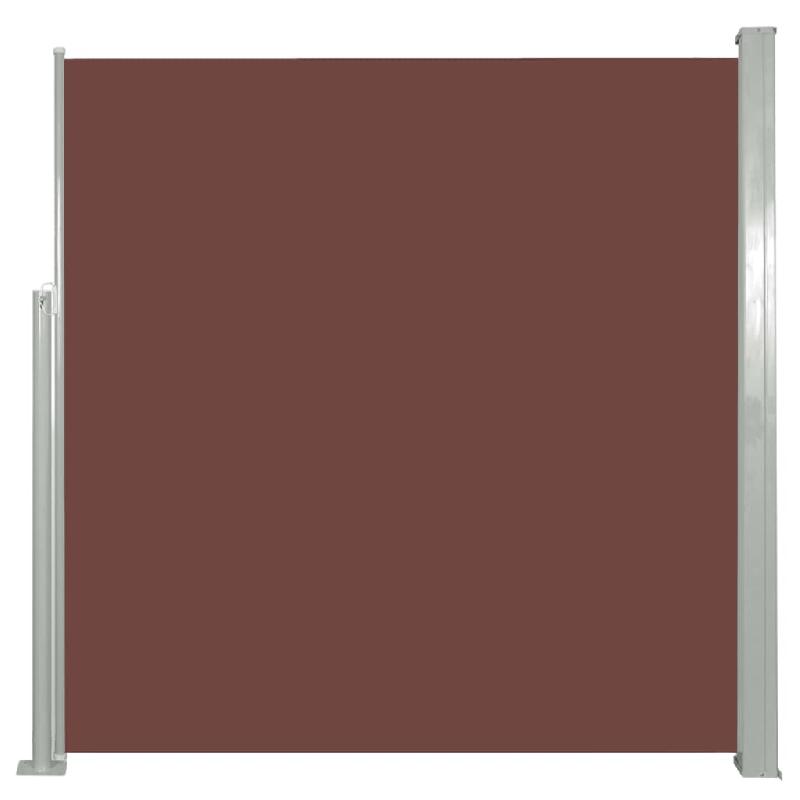 AUVENT PARAVENT STORE BRISE-VUE LATÉRAL RÉTRACTABLE DE PATIO JARDIN TERRASSE BALCON PROTECTION VISUELLE ÉCRAN 140 X 300 CM MARRON 02_0007090_0