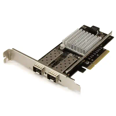 Carte réseau PCI Express à  2 ports fibre optique 10 Gigabit Ethernet avec SFP+ ouvert et chipset Int_0