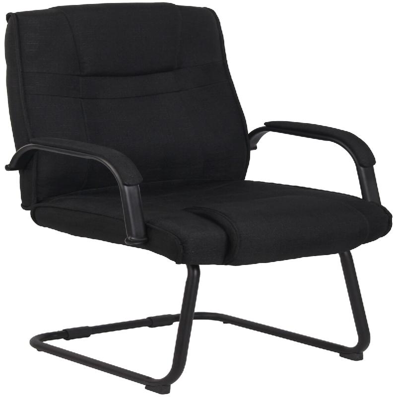 CLP Chaise visiteur Attila tissu Noir / Noir - noir textile 322128_0