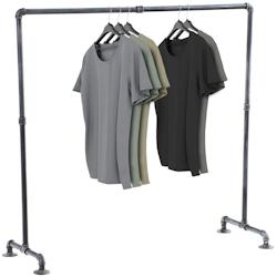 CLP Portant à vêtement Jersey Argent/120 cm - métal 302009_0