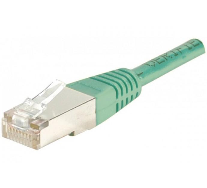 Cordon RJ45 catégorie 5e F/UTP vert - 0,3 m - blindé cuivre - normes ANSI/TIA 568 et ISO 11801_0