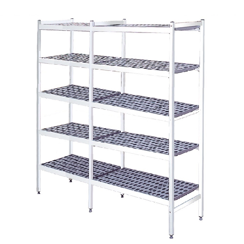 EURAST - Étagères en duralumin 5 niveaux - 2226x370x1700 mm - 22263500 - inox 22263500_0