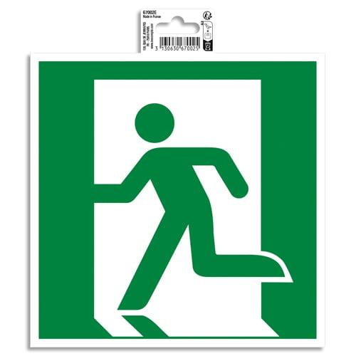 Exacompta panneau pvc adhésif antidérapant évacuation gauche 20x20 cm 67002e_0