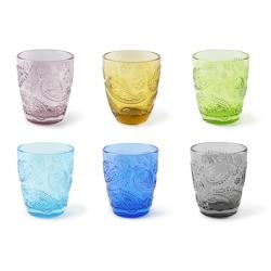 Excelsa lot de 6 verres Cachemire verre 30 cl multicolore - multicolore verre 64886_0