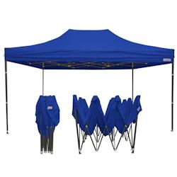 FRANCE BARNUMS Tente pliante 3x4,5m - acier 31mm/polyester 320g - bleu - FRANCE-BARNUMS - bleu acier 1-34-01S_0