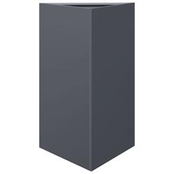 Helloshop26 - Jardinière bac lit surélevé plantes fleurs terrasse jardin triangulaire 50 x 43 x 75 cm acier anthracite 02_0038814 - 3000214056234_0