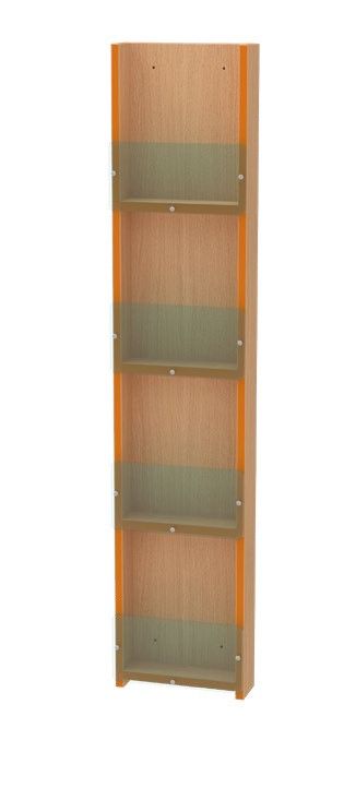 Meuble présentoir pour magazines haut - façade transparente - Réf. V.MPH-LC_0