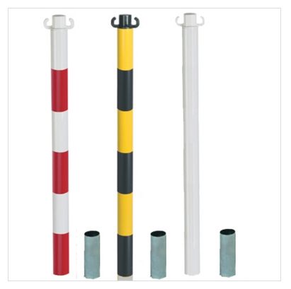 Poteau de signalisation en acier à sceller - Direct Signalétique - Lot de 2 - Hauteur 95 cm - Option manchon_0