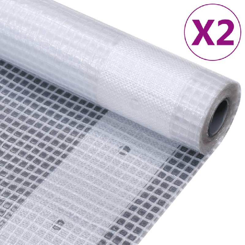 Vidaxl bâches leno 2 pcs 260 g/m² 3x5 m blanc 3082821_0