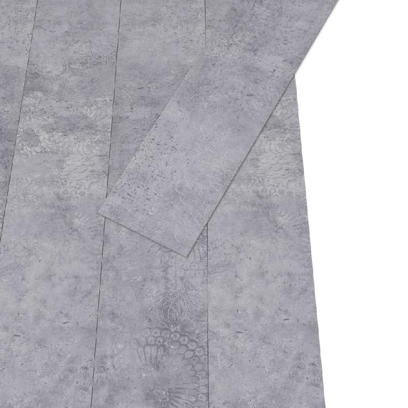 Vidaxl planches de plancher pvc 5,02 m² 2 mm autoadhésif gris ciment 146558_0