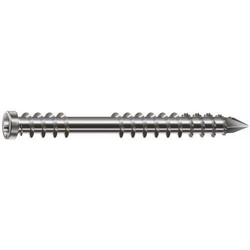 VIS À BOIS -TORX -TÊTE CYLINDRIQUE -DOUBLE FILETAGE -INOX A2 -X100 SPAX
