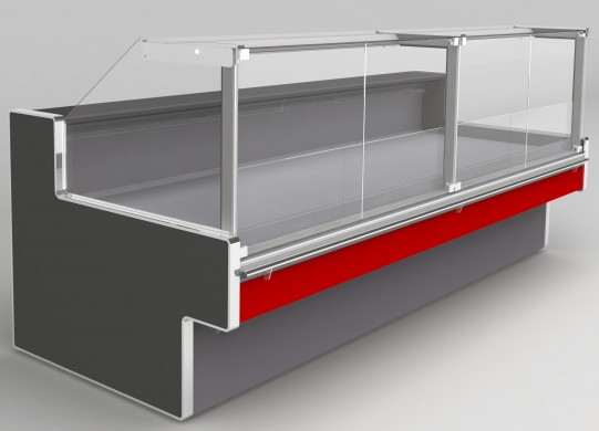 Vitrine réfrigérée professionnelle Milos - Boucherie, charcuterie, sandwichs - Températures +2/+4°C à +4/+8°C_0