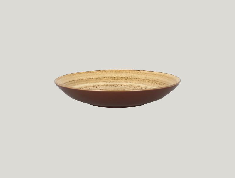 ASSIETTE COUPE CREUSE ROND BEIGE PORCELAINE Ø 28 CM TWIRL RAK