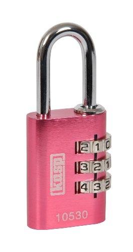 Cadenas à combinaison KASP K10530 - Aluminium anodisé rose 30 mm - Anse en acier_0