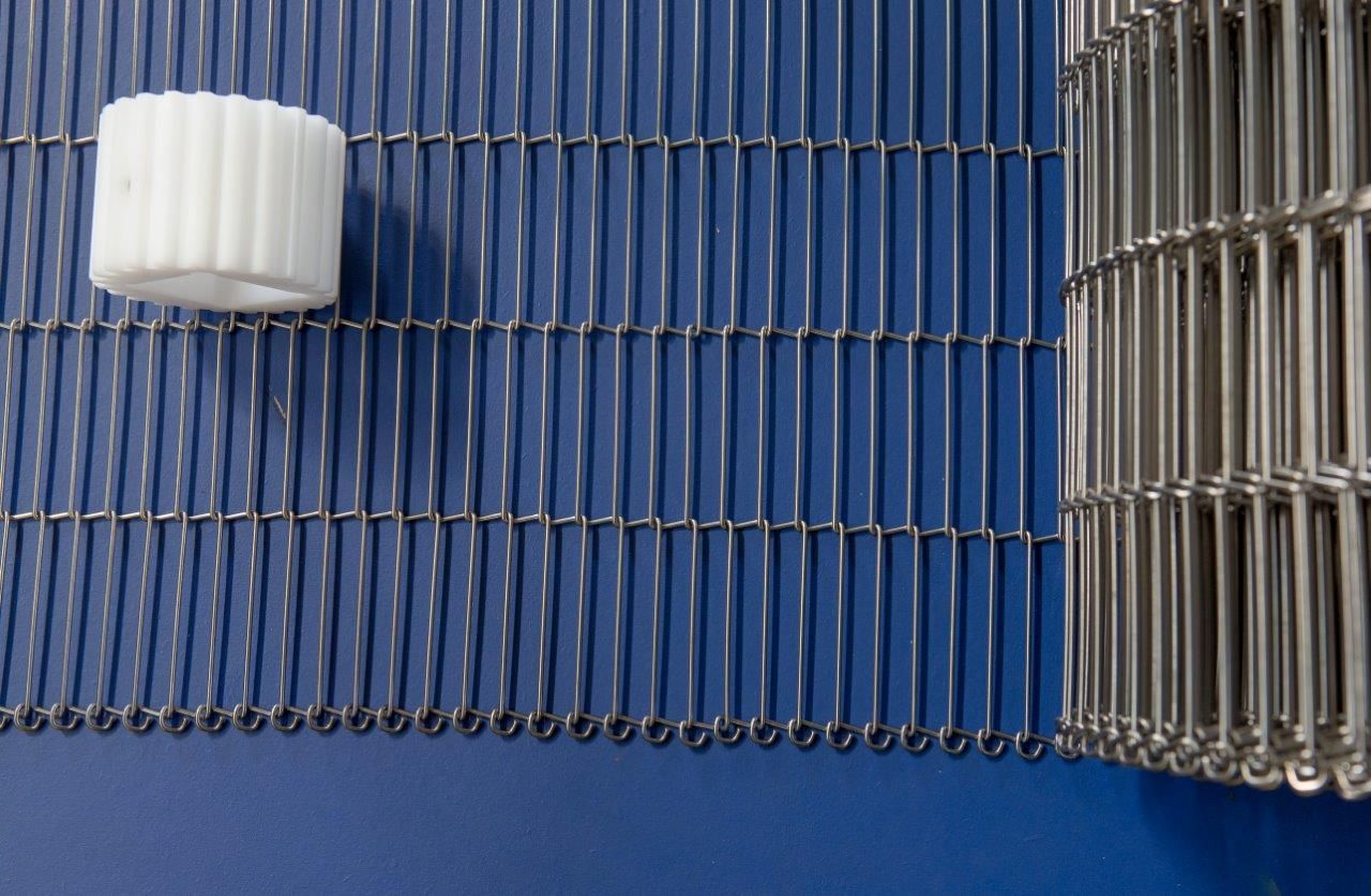 A-tapis à maille - bandes transporteuses métalliques Wirebelt - pas des fils de 4,24 à 20,32 mm - acier inoxydable et acier ressort_0