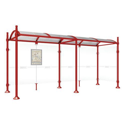 ABRI BUS PROVINCE 5 M 1 BARDAGE LAT. POMMEAU CITY ROUGE 3004 - PROCITY