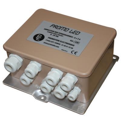 Animateur LED 5/6 x 3A - 64 animations - Boîtier étanche IP55 - Protection contre surcharges et polarités inversées_0