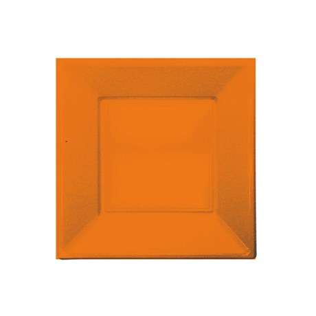 ASSIETTE CARRÉE 23 CM PS MANDARINE (VENDU PAR 20 LOTS DE 25)